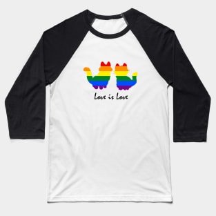 Love is Love - Cat Baseball T-Shirt